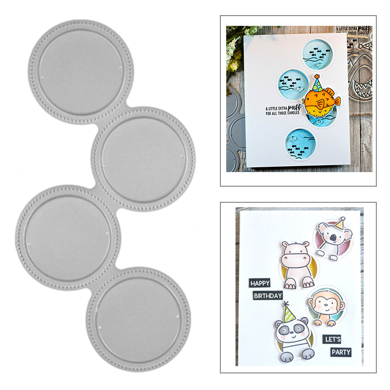 

Round hollow Crafts Metal Cutting Dies Scrapbook Paper Craft Decoration Dies Stencil For Album Card Making