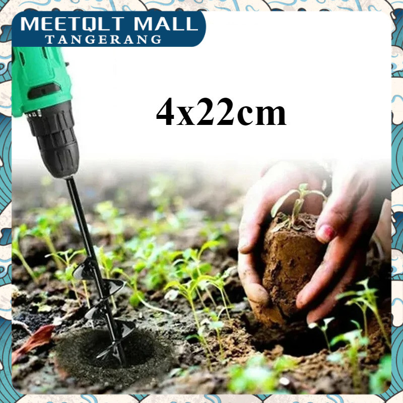 Set Mata Bor Biopori Spiral Garden Drill Steel Anti Karat Cocok Untuk Tukang Kebun Petani Sayuran