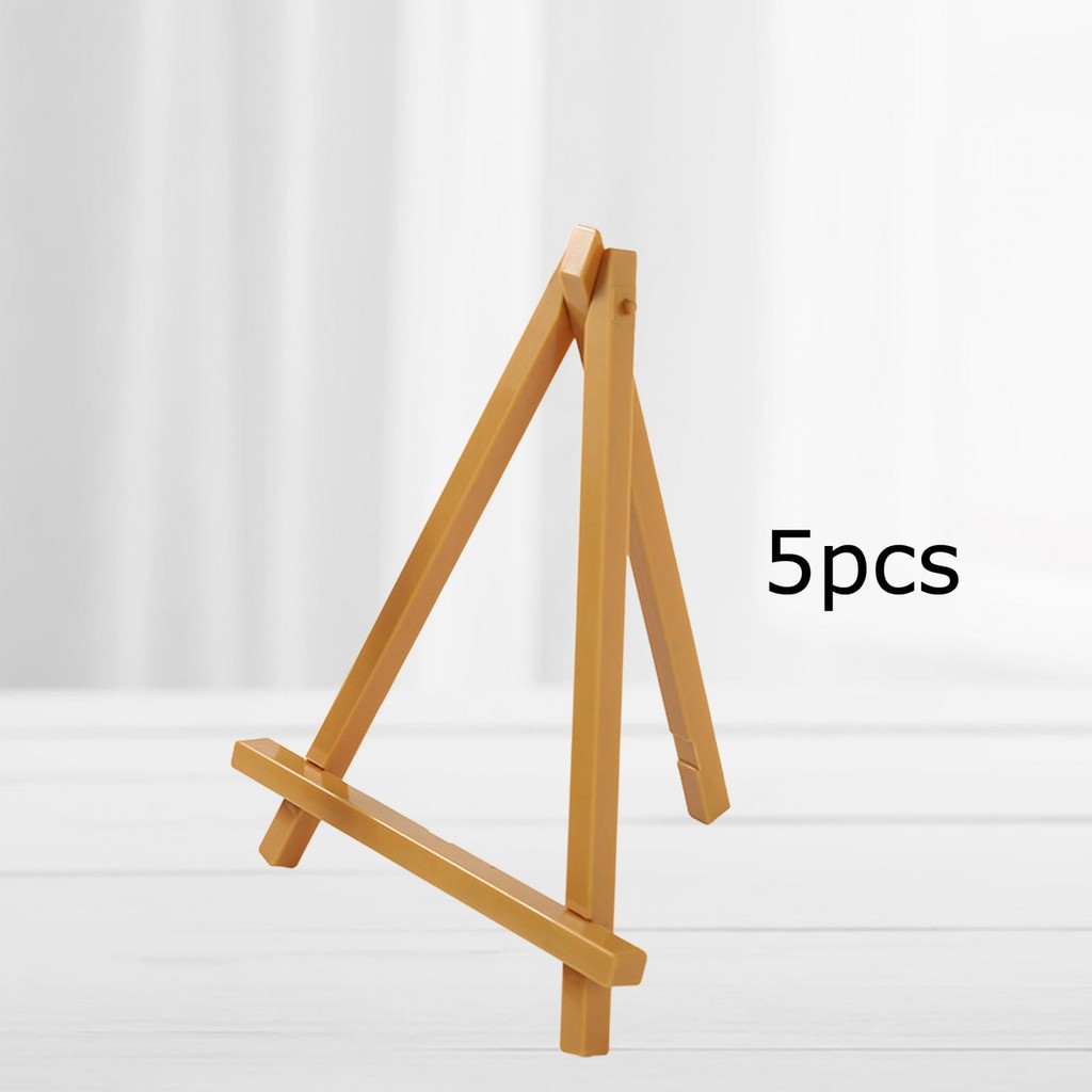 

5Pcs Wood Mini Easel Tabletop Easel Stand Picture Telescoping Easel Tripod Painting Art Easel Home Displaying Art Collapsible