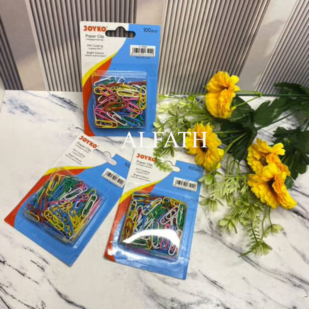 

Clip Warna Joyko / Penjepit Kertas Trigonal / Bright Colour C-3100 Murah / Pembatas Buku isi 100pcs