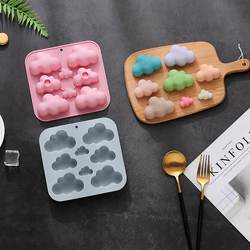 

1Pc 8 Cavities Clouds Silicone Mold Weather Shape DIY Baking Cake Chocolate Fondan Ice Cube Mold Handmade Soap Candle Decoration