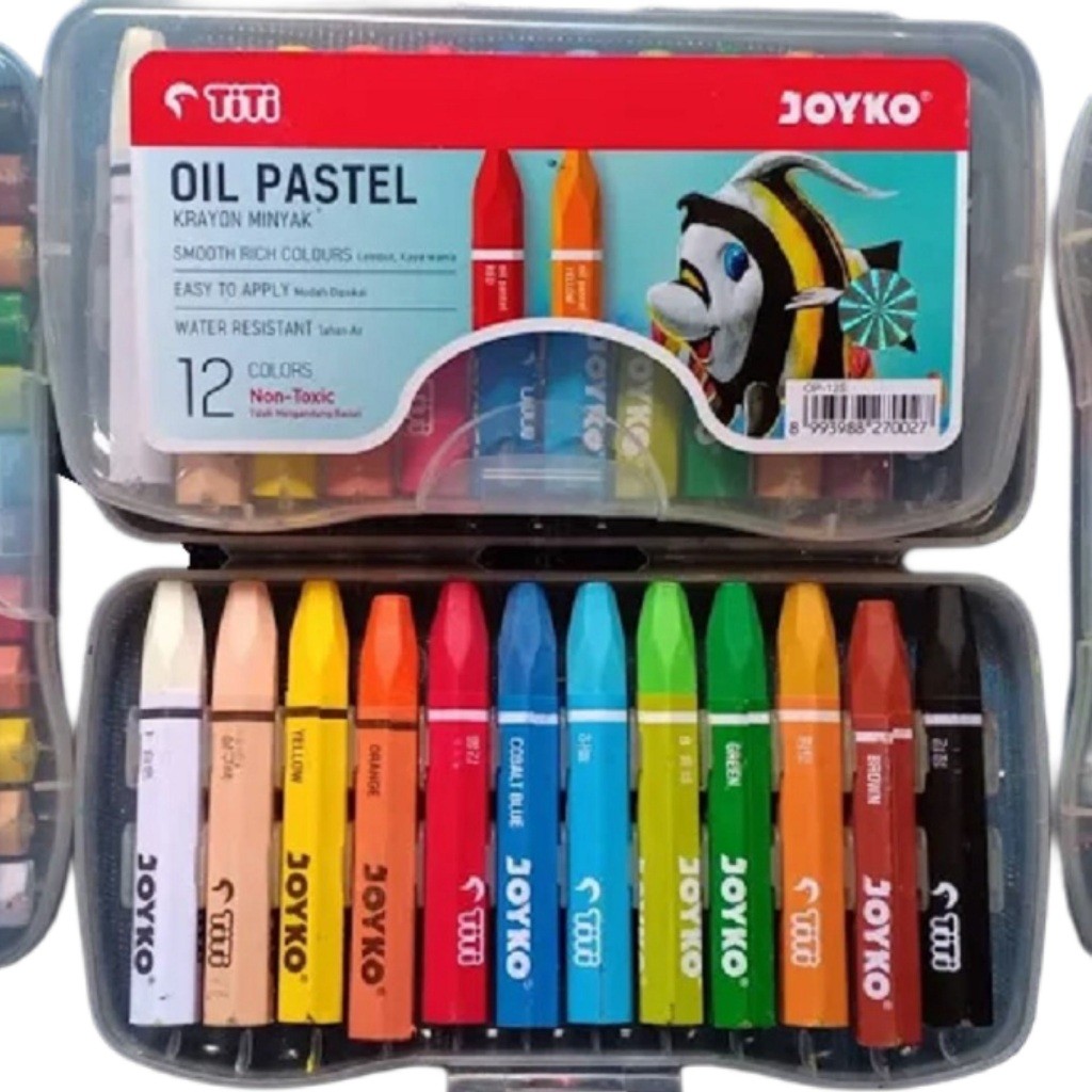 

I* OIL PASTEL JOYKO Krayon Minyak Crayon Isi 12 Warna Warni Set Lengkap Alat Menggambarai Mewarnai Anak