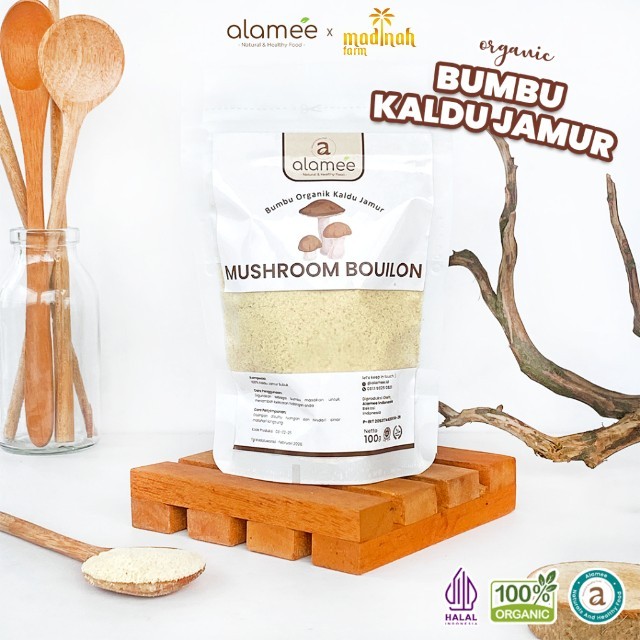 

ALAMEE Bubuk Kaldu Jamur NON MSG Bumbu Dapur Spice Mushroom Powder Seasoning 100gr naturalsupply madinah