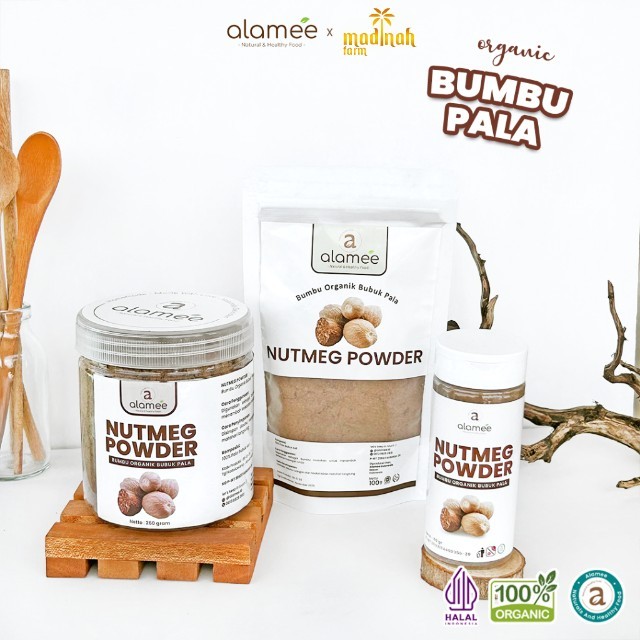 

ALAMEE Bumbu Dapur Pala Bubuk Nutmeg Powder Rempah Murni Asli Tanpa Campuran Organik 250g madinah