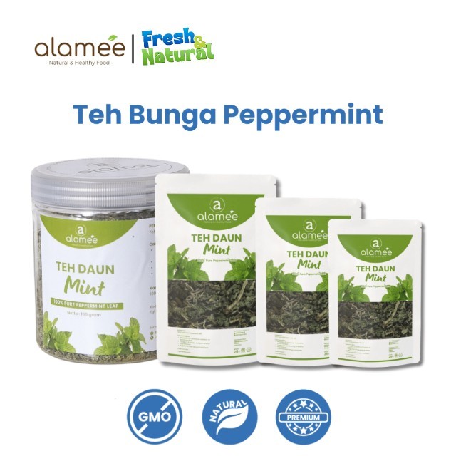 

ALAMEE Peppermint Tea Teh Daun Mint Organik Pappermint Papermint Kering Dried fresh and natural