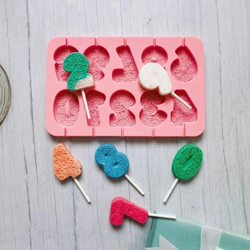 

Silicone Mold for DIY Birthday Number Candle Making Rose Cake Decor Mold Reusable Non-Stick Chocolate Candles Baking Supplies