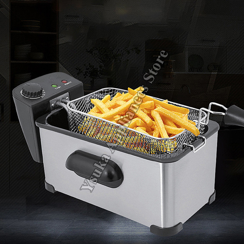Fryer Household, Electric Fryer Electric Fryer Skewers Fryer Kitchen Fryer Chips Cookware Basket
