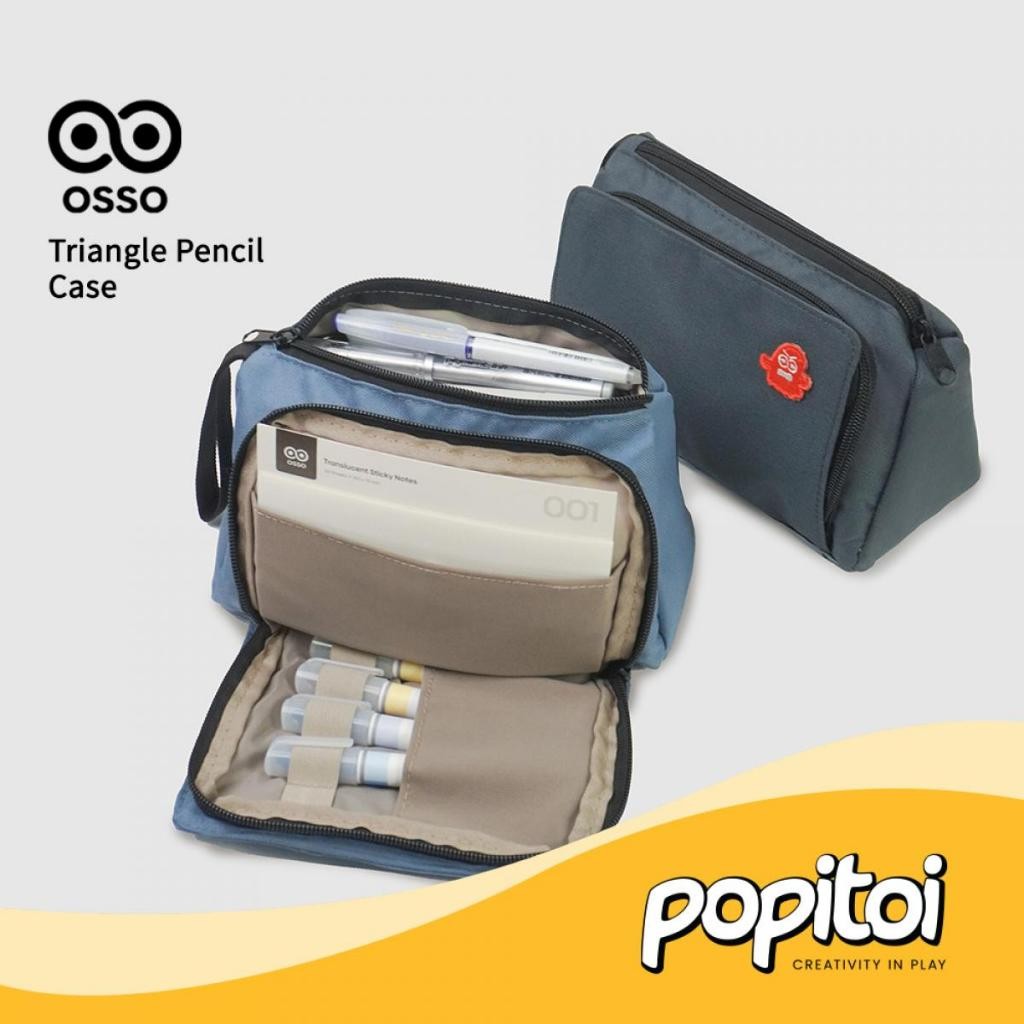 

OSSO Triangle Jumbo Pencil Case Kotak Tempat Pensil Pen Segitiga