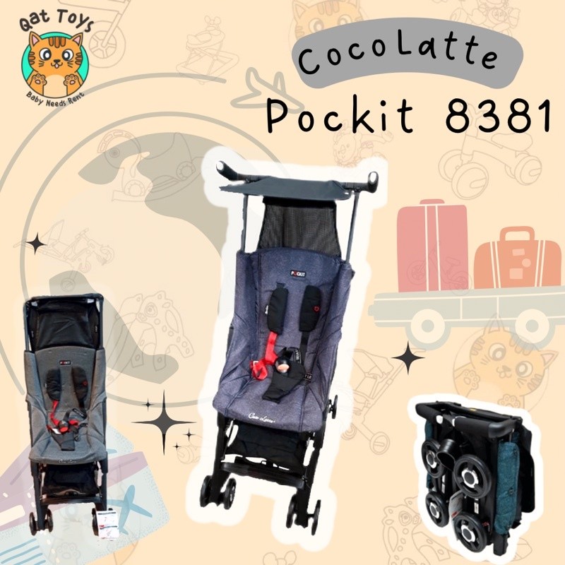 SEWA STROLLER COCOLATTE POCKIT 8381 GREYCO