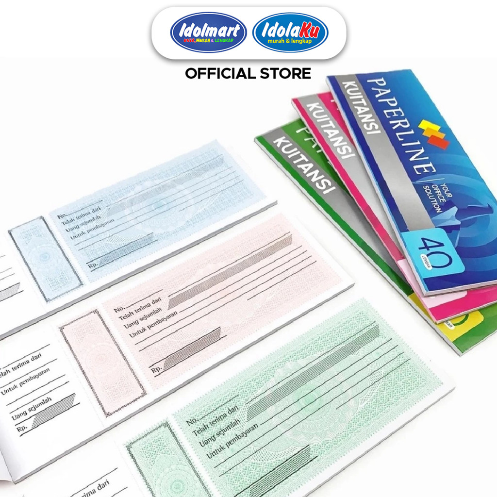 

IDOLMART Kwitansi Paperline 40 Lembar Buku Kwitansi 40M & 40T Bogor