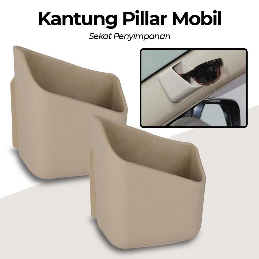 Kantung Pilar Mobil Tempel Tempat Kotak Penyimpanan Tempel Mobil Type R Storage Box - BH-933 - OR