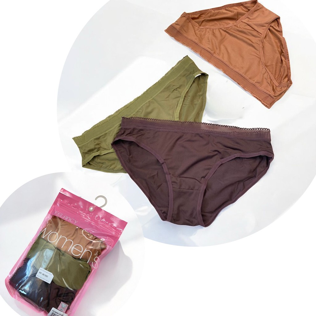 Paket 3PCS Celana Dalam Wanita FELANCY 060009 - Cutting Mini - Size M & L