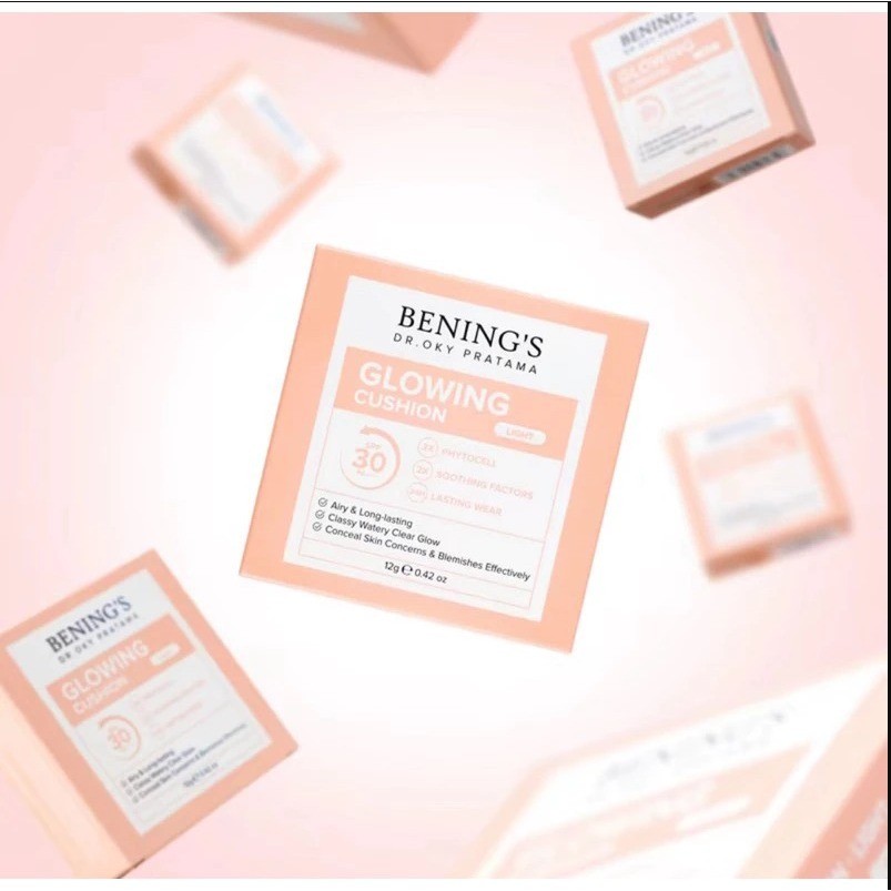 Bening's Glowing Cushion ' Light ' Bening Skincare Dr Oky Pratama Benings - Clinic Bedak Base
