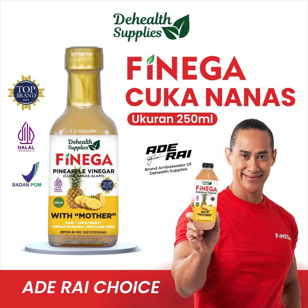 

Finega Cuka Nanas 250ml (kaca) Pineapple Vinegar Vinega