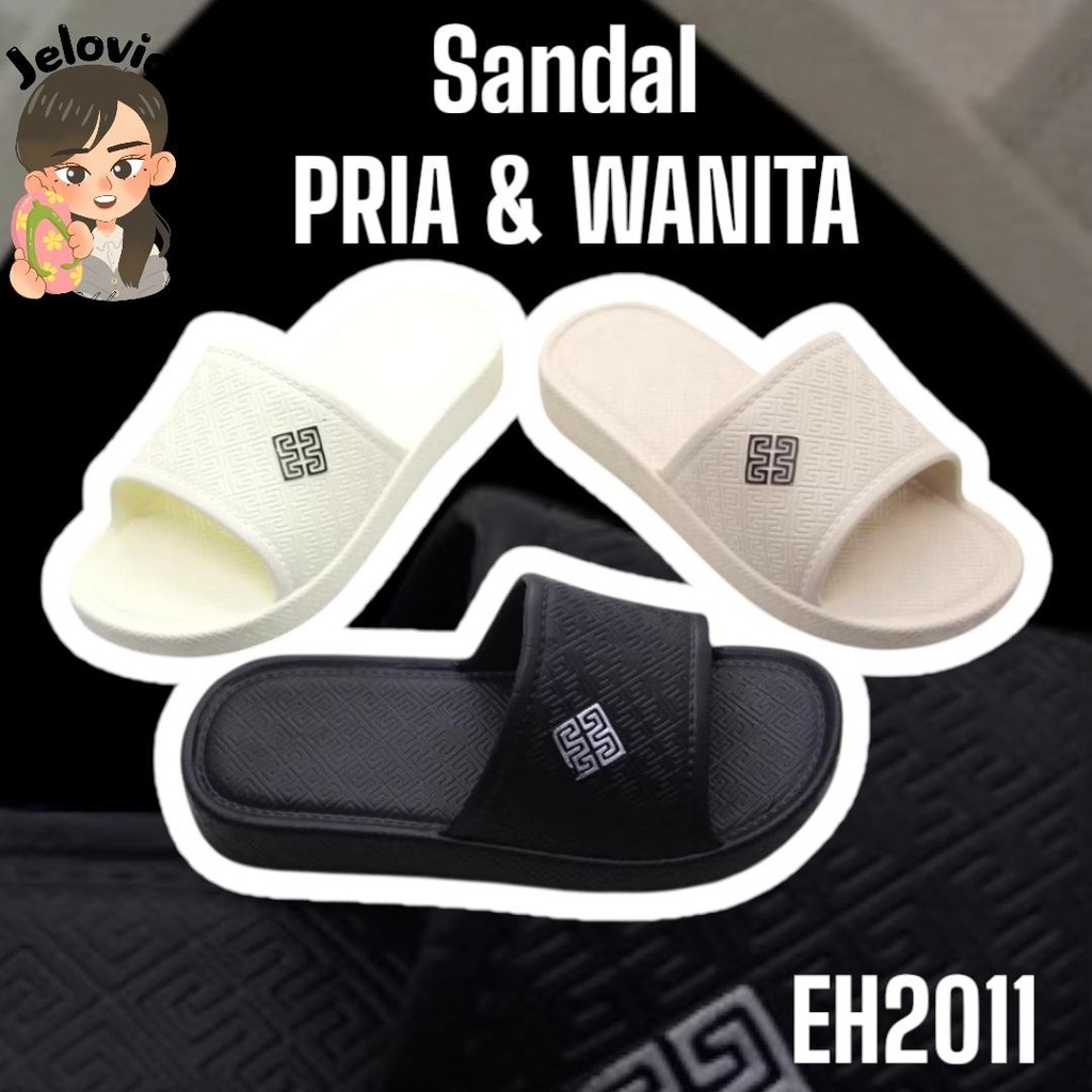 EH2011 | Sandal Slip On Unisex Wanita & Pria Terbaru 2025 | Sandal Selop Wanita Branded Original | S