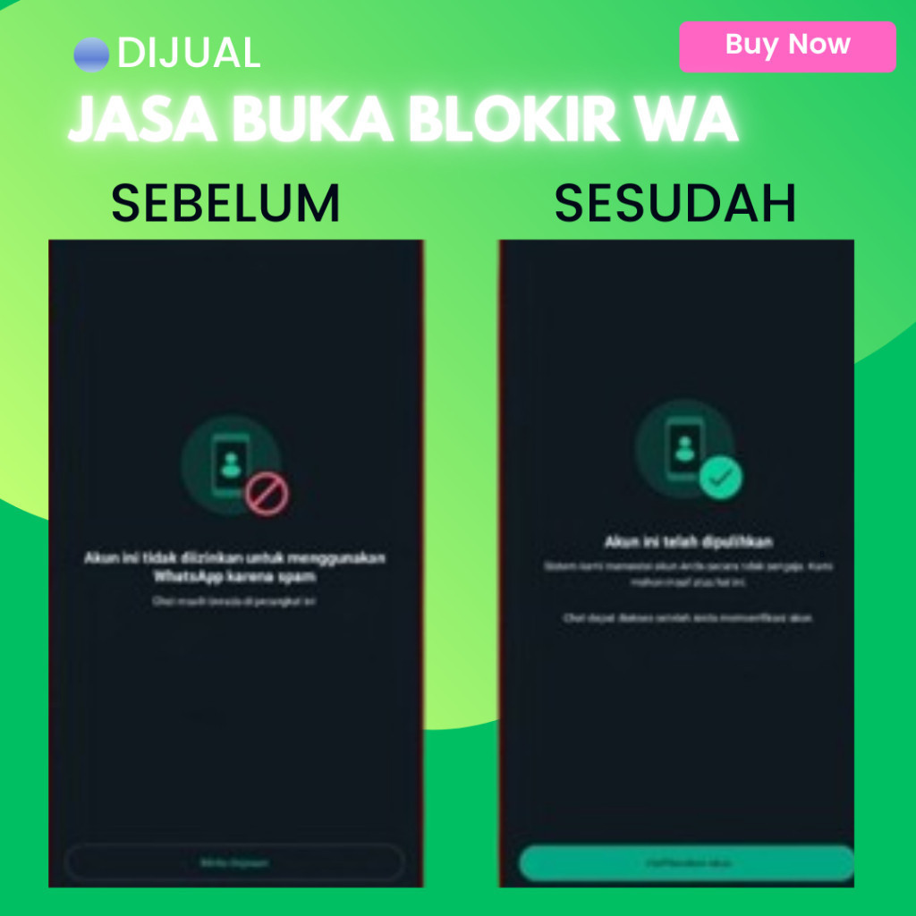 Premium Unlock - buka blokir whatsapp [ PERMANEN ] Termurah dan Optimal
