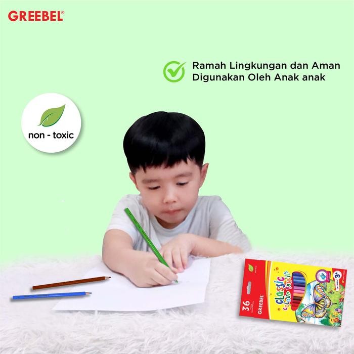 

TERLARIS! GREEBEL Pensil Warna / Colored Pencil / Classic Color Pencils 36 Warna (7036) / Warna Lebih Nyata