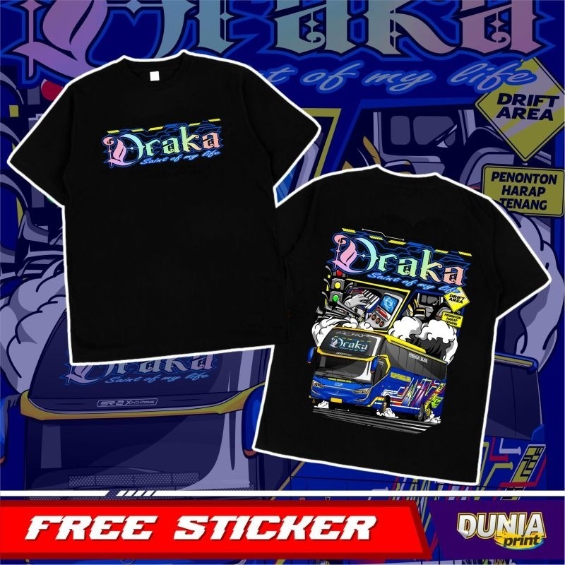 (free sticker + ganci)KAOS BUS ANAK ANAK DEWASA BUSMANIA STJ SUDIRO TUNGGAL JAYA DRAKA FATHANA JENOC