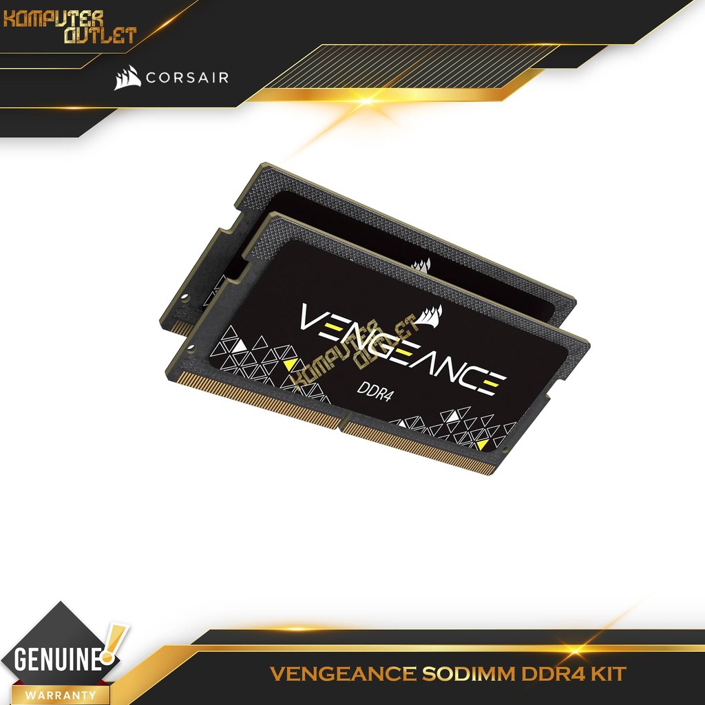 Corsair CMSX32GX4M2A2666C18 DDR4 32GB Kit (2x16GB) 2666 Mhz CL18 Ram Laptop So-Dimm | CMSX32GX4M2A-2