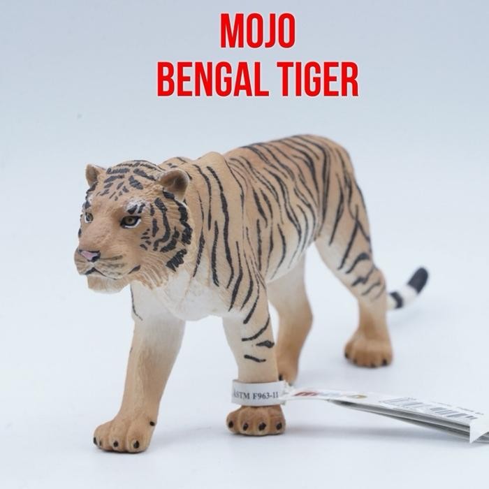 MOJO Fun Bengal Tiger Harimau Benggala  Panthera tigris tigris Mainan Binatang Miniature Hewan Anima