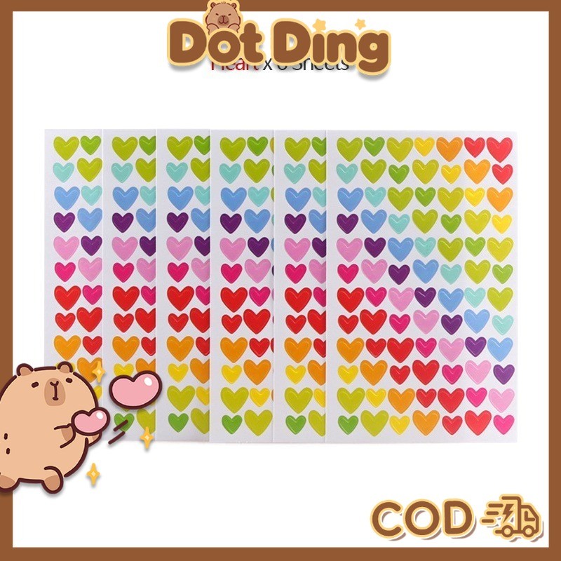

[DOTDING] 6 Pcs/Pack Stiker Stiker Kertas Perekat Estetika Di Buku Catatan Stiker Scrapbook Alat Tulis Lucu Pita Washi L006