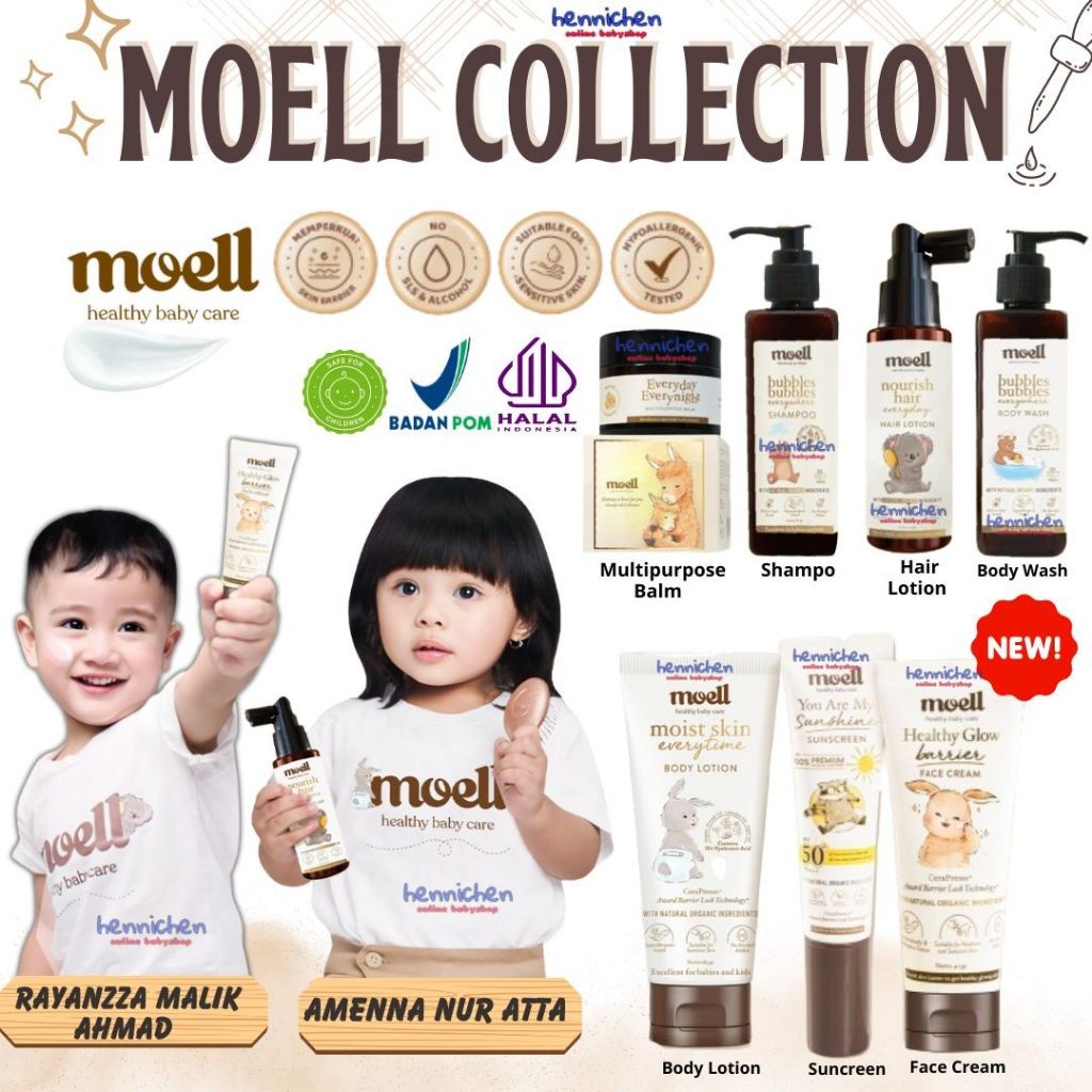 

Moell Hair Lotion 100ml / Moel Nourish Hair Everyday / Hair Lotion Natural Alcohol Free / Face Cream
