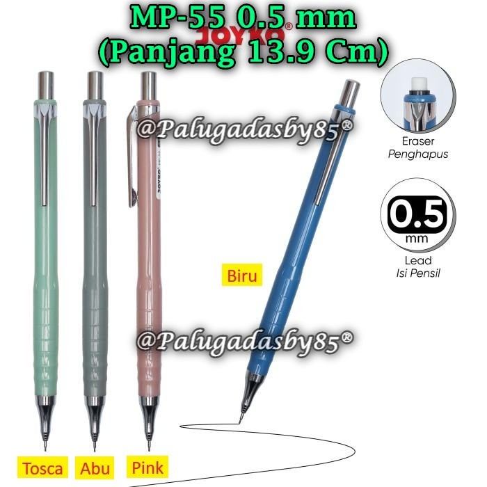 

(1 Pak/12) GROSIR Pensil Mekanik JOYKO MP-55 0.5 mm / Mechanical Pencil Joyko MP-55 0.5 mm (Pak/12)