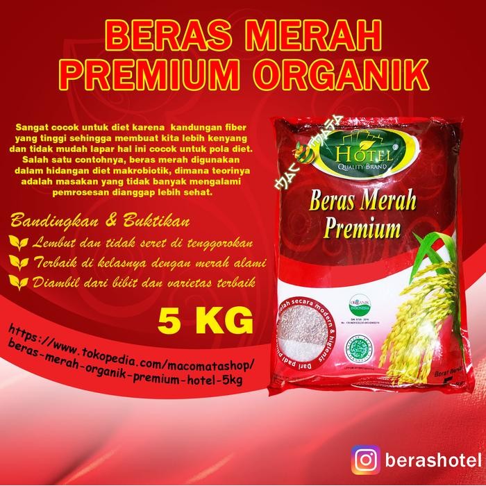 

Beras Merah HOTEL 5kg - Beras Organik Merah HOTEL-Beras Merah Premium