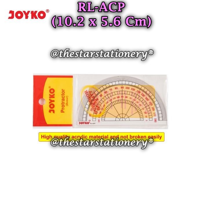 

(1 Biji) GROSIR Penggaris Busur JOYKO RL-ACP Acrylic Ruler Penggaris Busur Joyko RL-ACP (1 Biji)
