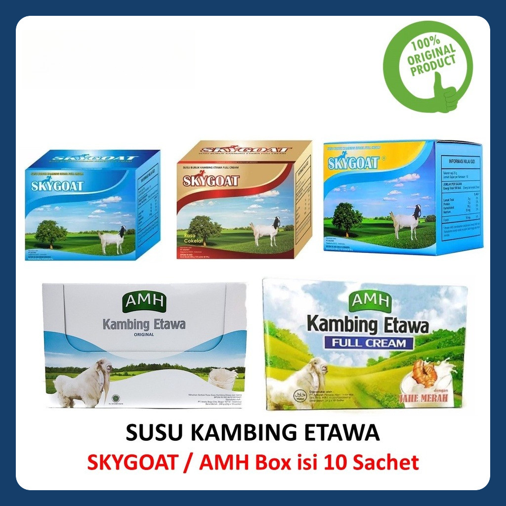 

Susu Kambing Etawa Bubuk Skygoat AMH Box isi 10 Sachet