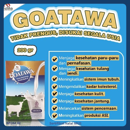 

GOATAWA: Susu Kambing Etawa Bubuk L - Susu Kambing Anak & Dewasa isi 200 gram