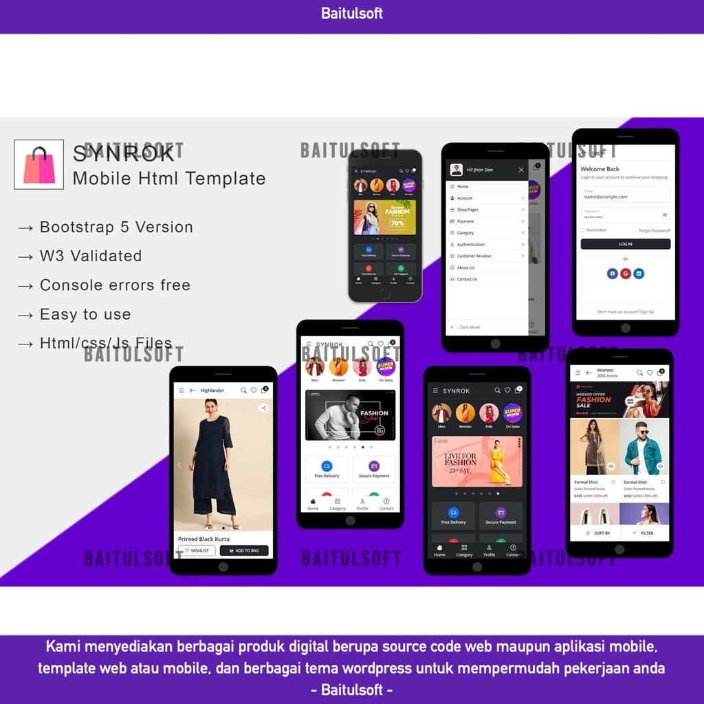 WEB TEMPLATE SYNROK - MOBILE HTML TEMPLATE D2228 BAITULSOFT