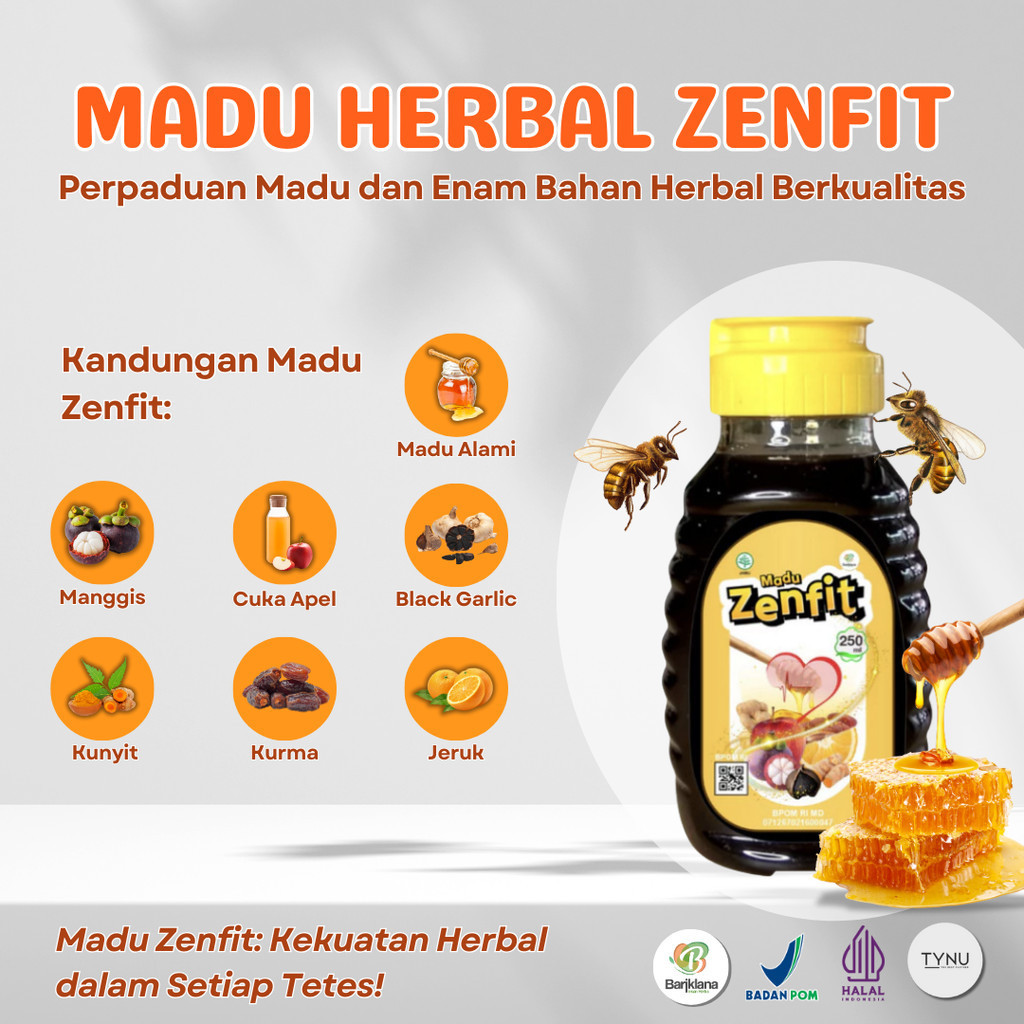 

Madu Herbal Zenfit 250ml – Atasi Asam Lambung, Detoks, Imun Booster Alami