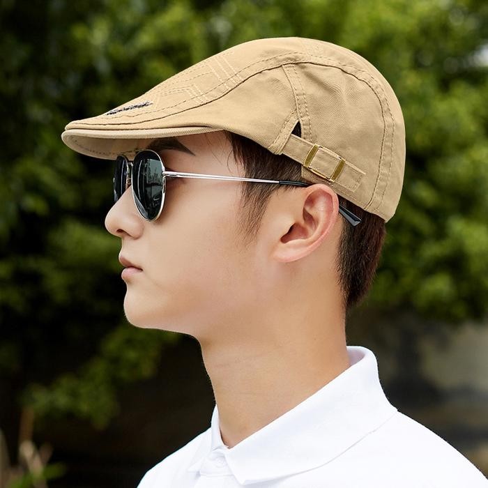 Patino Hat Topi Flat Cap Pet Topi Pelukis Sutradara Newsboy - Hitam