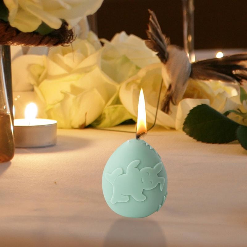 

Egg Candle Mold 3D Embossed Easter Egg Silicone Mold Sugar Craft Decorating Tool 3D Embossed Silicone Mould For Candle Making