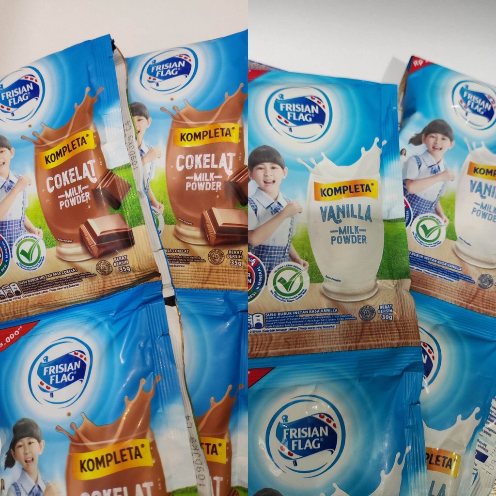 

Frisian Flag Kompleta Susu bubuk sachet 1 banded (5 sachet)
