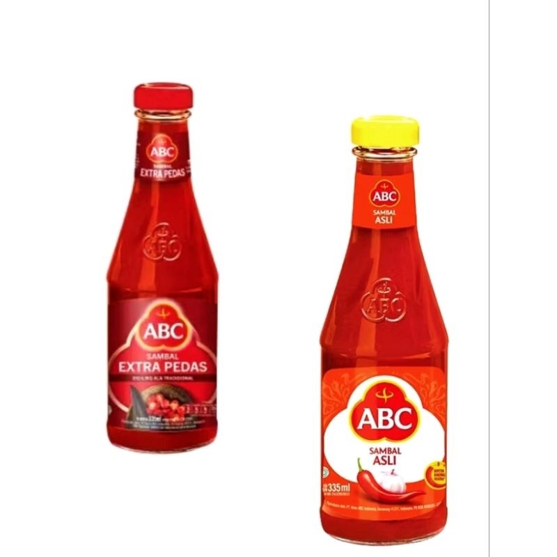 

ABC saus sambal asli /sambal extra pedas 335 gram kemasan BOTOL KACA - ABO