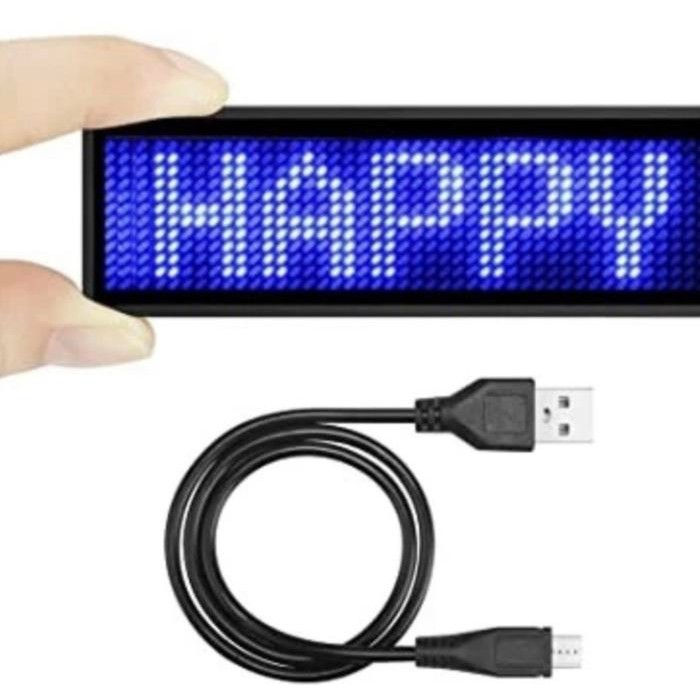 

LED Running Text Display Nme Tag - Bisa Request Custom Tulisan - Merah