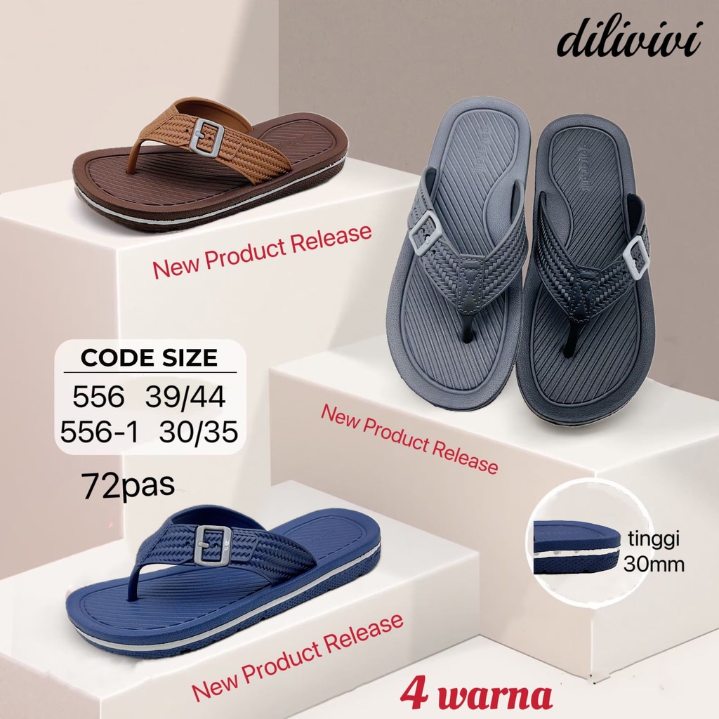 Sandal Jepit Pria Sandal Karet Pria Terbaru Empuk GOLFER 556 | 39-44