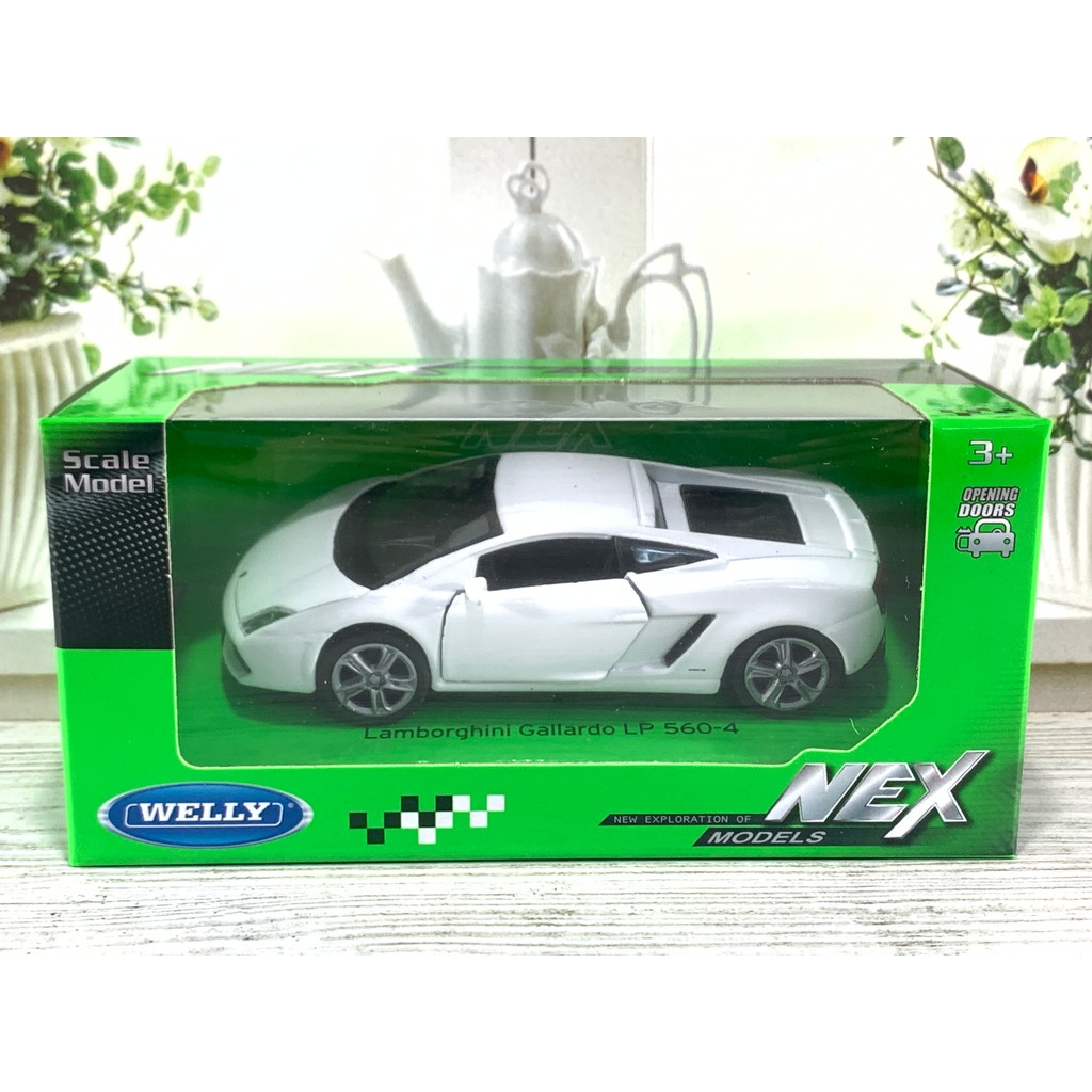 NEX WELLY LAMBORGHINI GALLARDO LP 560-4 PUTIH 1:34 MINIATUR DIECAST