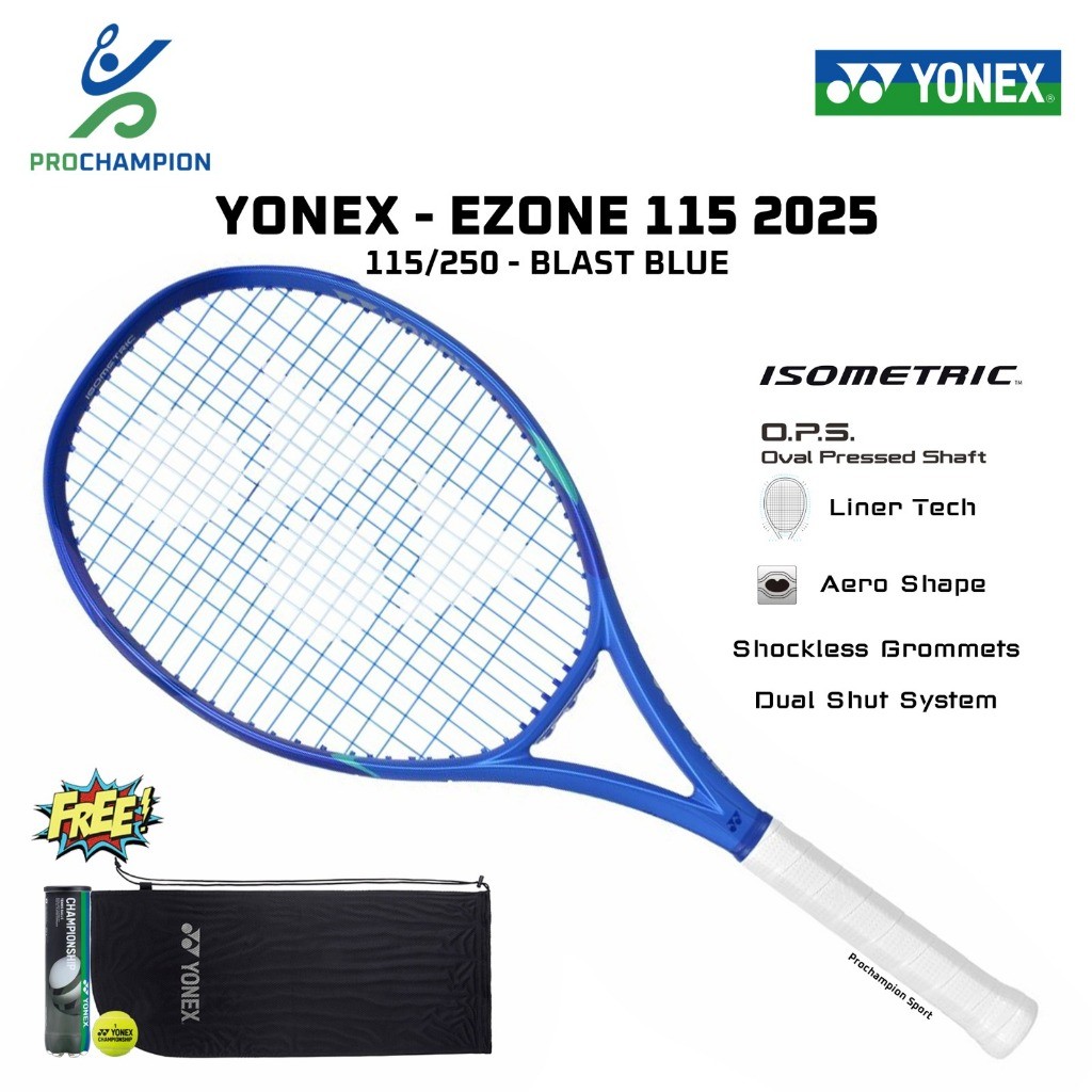 PROMO Raket Tenis Yonex EZONE 115 250 gr 2025 Blast Blue