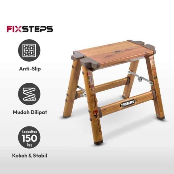 Tangga Lipat Aluminium FIXSTEPS 1 Pijakan 30 Cm Tangga Portable Mini