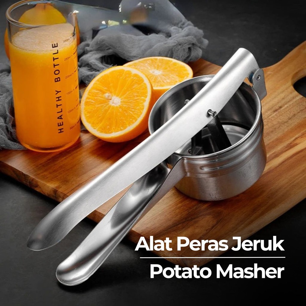 

ORI ZORASUN Alat Peras Jeruk Kentang Wortel Potato Masher Stainless Steel - ZPM103