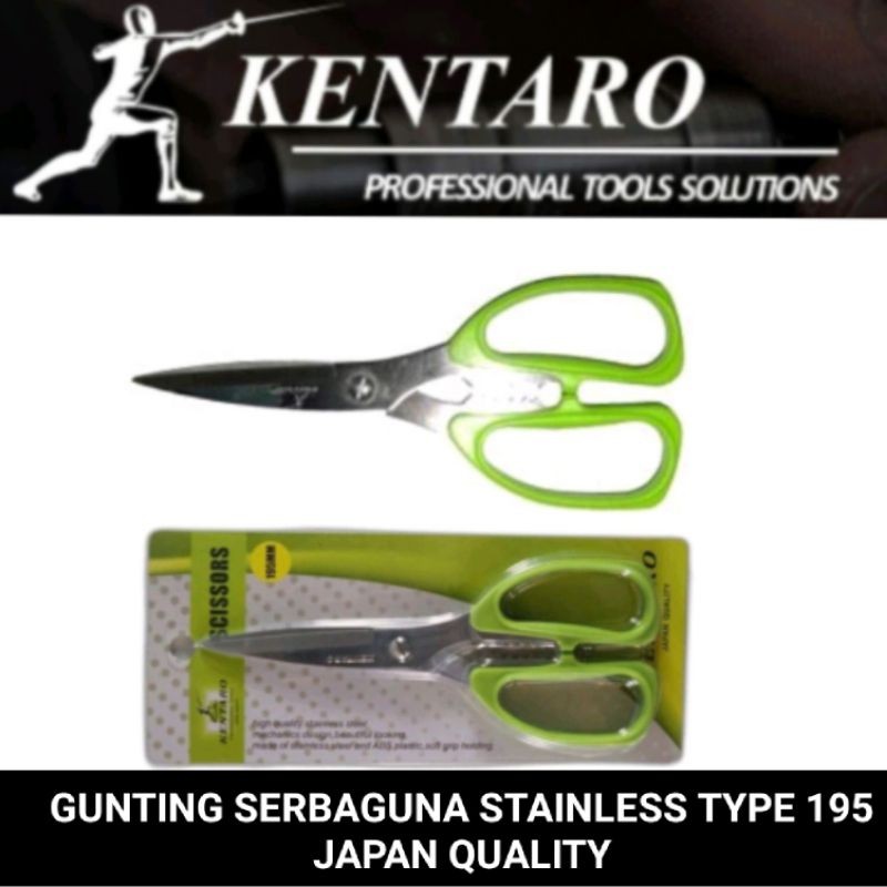 

gunting serbaguna type 195 stainlesteel ( anti karat ) Kentaro Japan qualityHALA