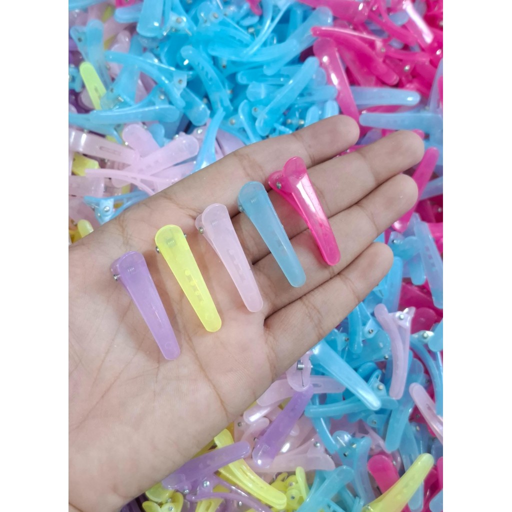100pcs Jepitan Bebek Bening Warna 3,5cm