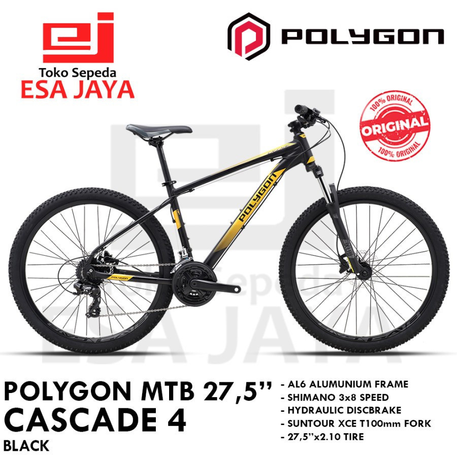 Polygon MTB CASCADE 4 27,5" Sepeda Gunung 24sp Shimano Original BNIB
