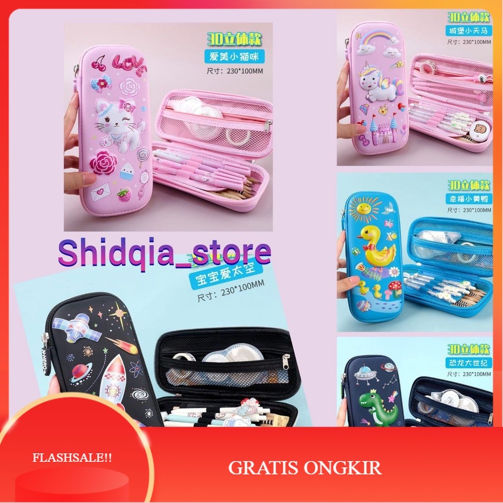 

【AGNES_ID】FLASHSALE!! Tempat Pensil 3D PREMIUM Anak Laki laki Perempuan Kotak Pensil Timbul Alat Tulis Pencil Case Bahan EVA Tepak Karakter Premium PencilCase Cosmetic Bag