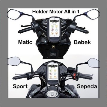 BHZ Tas Holder Cover HP Sepeda Motor matic mio beat Cover Anti Air