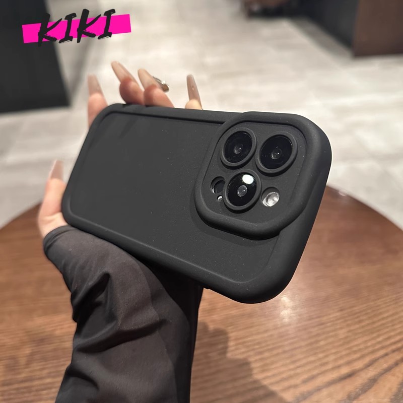 Casing Kompatibel Untuk iPhone 11 Shell anti-jatuh hitam yang menebal cangkang puff trendi baru 7plu