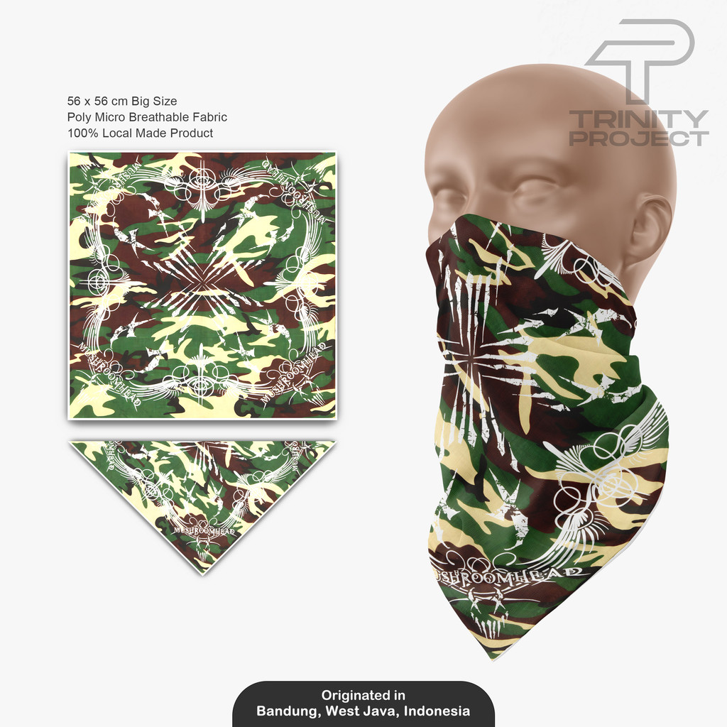 Mushroom Head - Bandana /Paisley Masker Scarf /Band Death Metal /Bandana Slayer Unisex /Skena Akseso